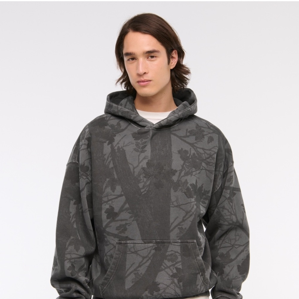 Abercrombie & Fitch Dark Gray Camo Hoodie